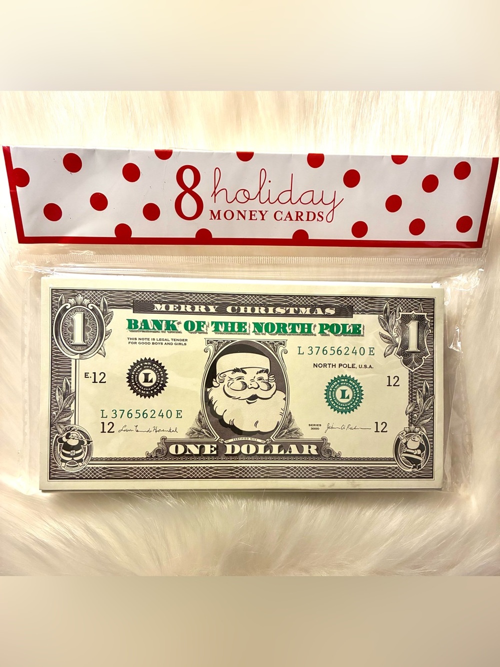 New! 8 Premium Holiday Money Santa Cards 🎅
